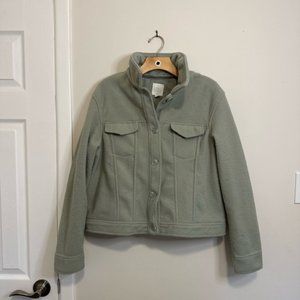 Joie mint green fleece boxy shacket